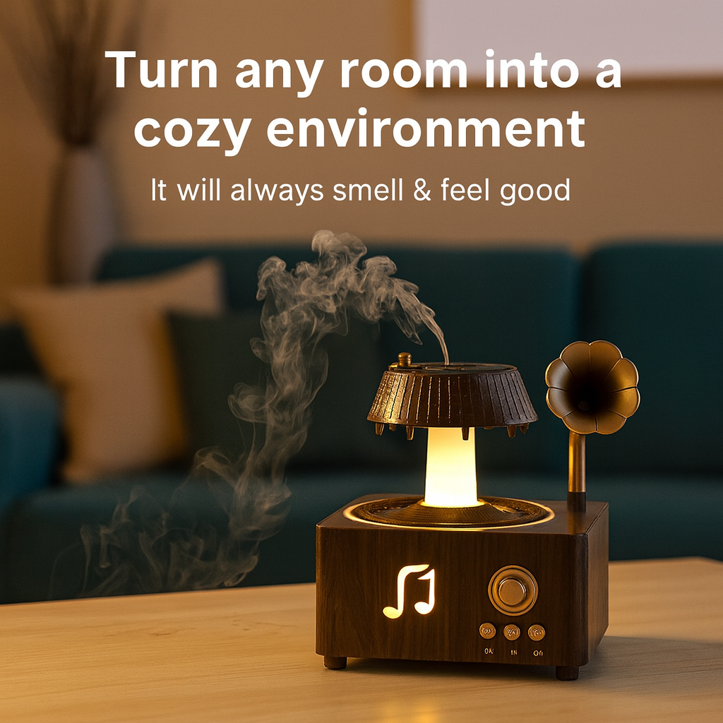 Vintage Humidifier with relaxing rain simulation